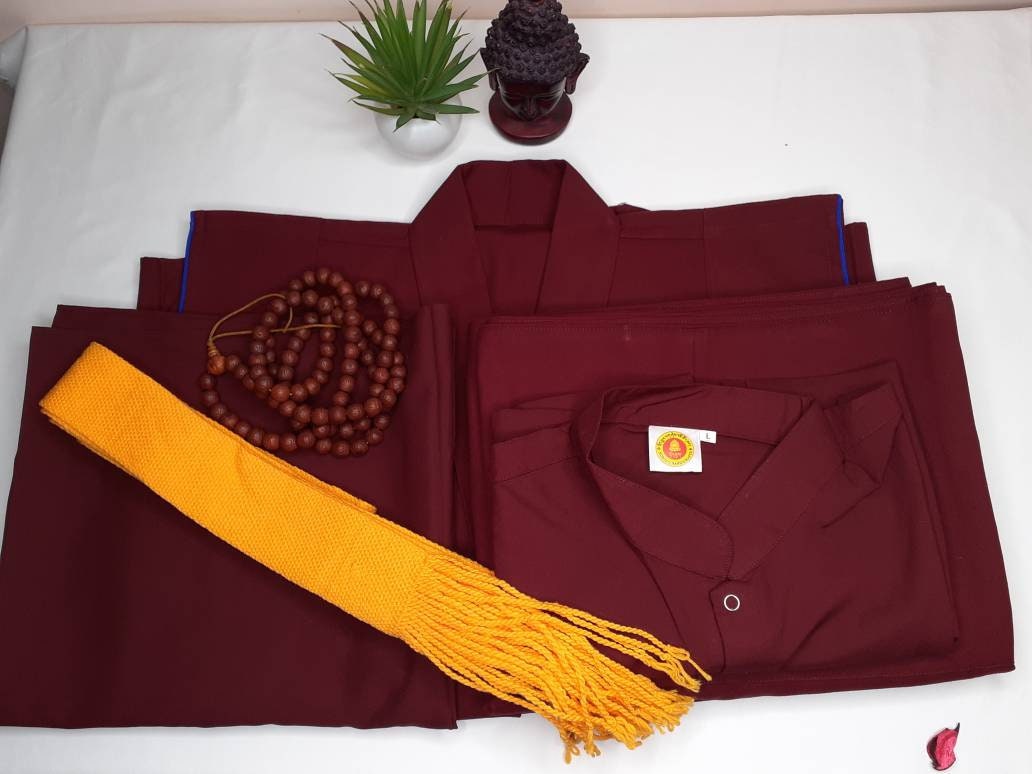 Tibetan Buddhist Monk Robe Set, Buddhist Monk Robe,Monastry style,Buddhist Meditation Dress, Monk Costumes,Temple clothing, Spiritual fabric