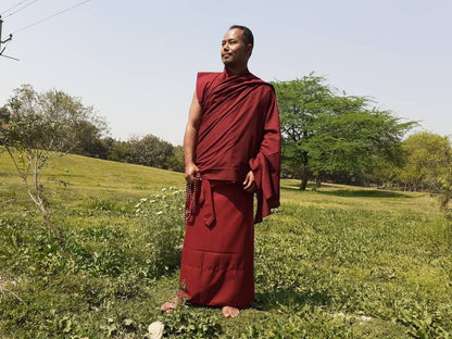 Tibetan Buddhist Monk Jacket,Buddhist Monk Dhonka,Monastry style,Buddhist Meditation Dress, Monk Costumes,Temple clothing, Spiritual fabric