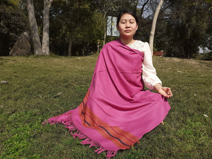 Handwoven Cashmere SheepWool Meditation Shawl,Ethnic Blanket, Himalayan Wool,Indian Fabric,Himalayan Wrap,Handmade Indian Shawl, Kullu Shawl