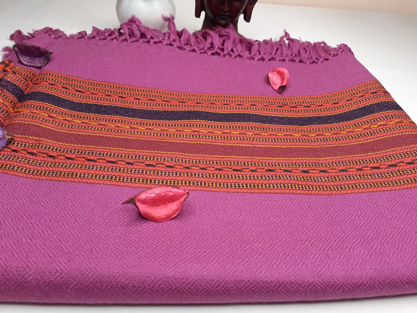 Handwoven Cashmere SheepWool Meditation Shawl,Ethnic Blanket, Himalayan Wool,Indian Fabric,Himalayan Wrap,Handmade Indian Shawl, Kullu Shawl