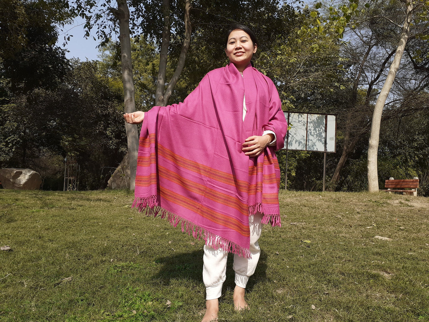 Handwoven Cashmere SheepWool Meditation Shawl,Ethnic Blanket, Himalayan Wool,Indian Fabric,Himalayan Wrap,Handmade Indian Shawl, Kullu Shawl