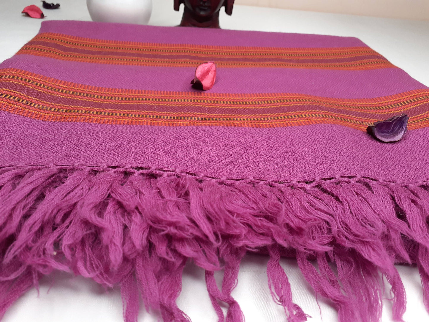 Handwoven Cashmere SheepWool Meditation Shawl,Ethnic Blanket, Himalayan Wool,Indian Fabric,Himalayan Wrap,Handmade Indian Shawl, Kullu Shawl