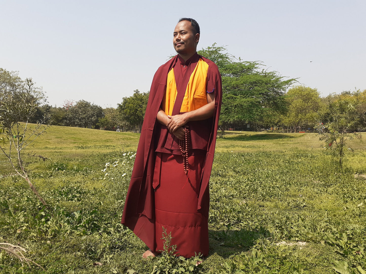Complete Tibetan Buddhist Monk Robe Set,Buddhist Monk Dress,Monastery Meditation Cloth,Buddhist Monk/Nun Costume,Temple Spiritual Clothing