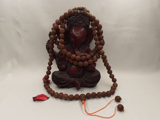 Bodhi Seeds And Skull Bone Beads Mala,Buddhist Prayer  beads,Tibetan Prayer Beads, Meditation tools,Monk bracelet,Skull Bone Beads,