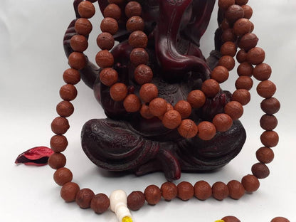 Bodhi Seeds And Skull Bone Beads Mala,Buddhist Prayer  beads,Tibetan Prayer Beads, Meditation tools,Monk bracelet,Skull Bone Beads,