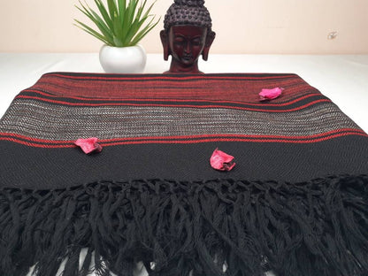 Handwoven Embroidered Himalayan Sheep Wool Meditation Shawl,Himalayan Prayer Blanket,Himalayan Wool,Kullu Shawl,Handmade Indian Prayer Wrap