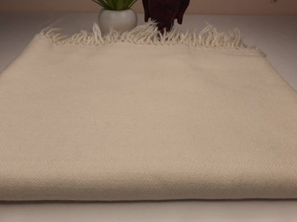 KAILASH Handwoven White Sheep Wool Meditation Shawl,Himalayan Prayer Scarf,Himalayan Wool Stole,Kullu Handmade Indian Shawl,Prayer Scarf