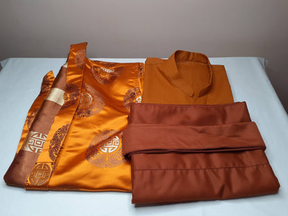 Layman Buddhist Meditation Robe,Tibetan Buddhist  Robe Set, Buddhist Monk Robe,Monastry style,,Temple clothing, Spiritual fabric