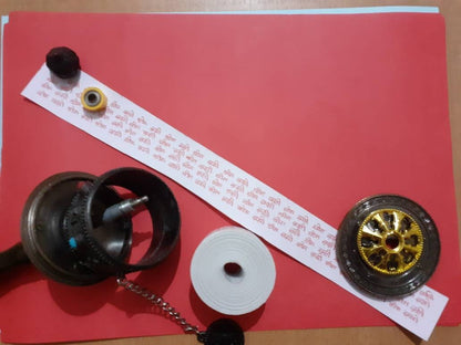 Tibetan Buddhist Hand-Held Prayer Wheel,Buddhist Ritual Object,Buddhist Collectibles,Handcrafted Tibetan Spinning Wheel, Spiritual Item