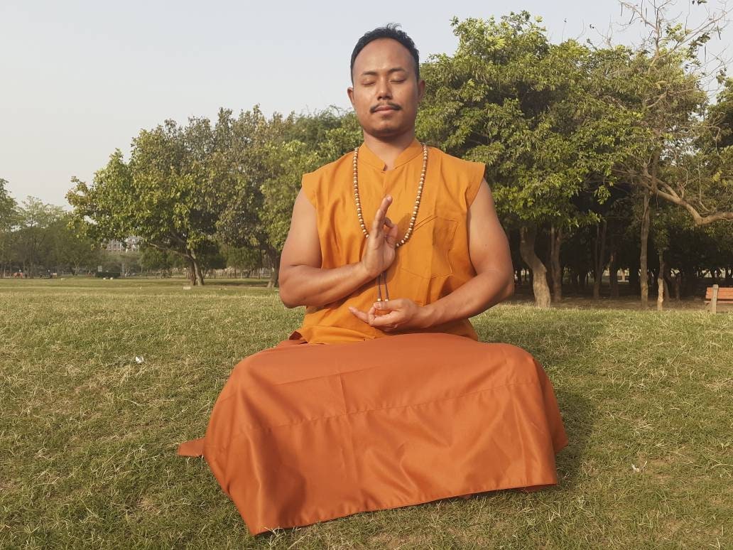 Layman Buddhist Robe Set, Buddhist Robe,Meditation Clothing,Buddhist Meditation Suit, Spiritual Costumes,Temple clothing,Spiritual fabric
