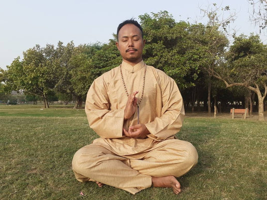Tibetan Traditional Meditation Suit,Buddhist Prayer Cloth,Buddhist Meditation Robe,Mens Meditation Pant and Shirt,Tibetan Clothing for Men