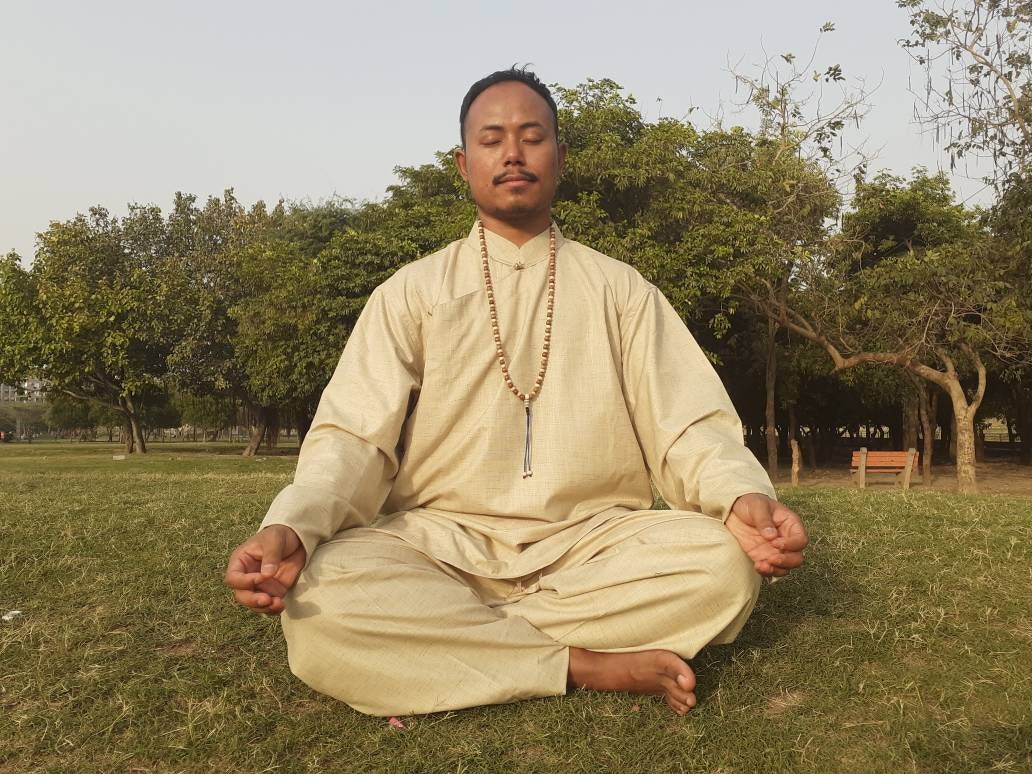 Tibetan Traditional Meditation Suit,Buddhist Meditation Robe,Meditation Pant and Shirt for Men,Tibetan Clothing for Men,Tibetan Prayer Robe