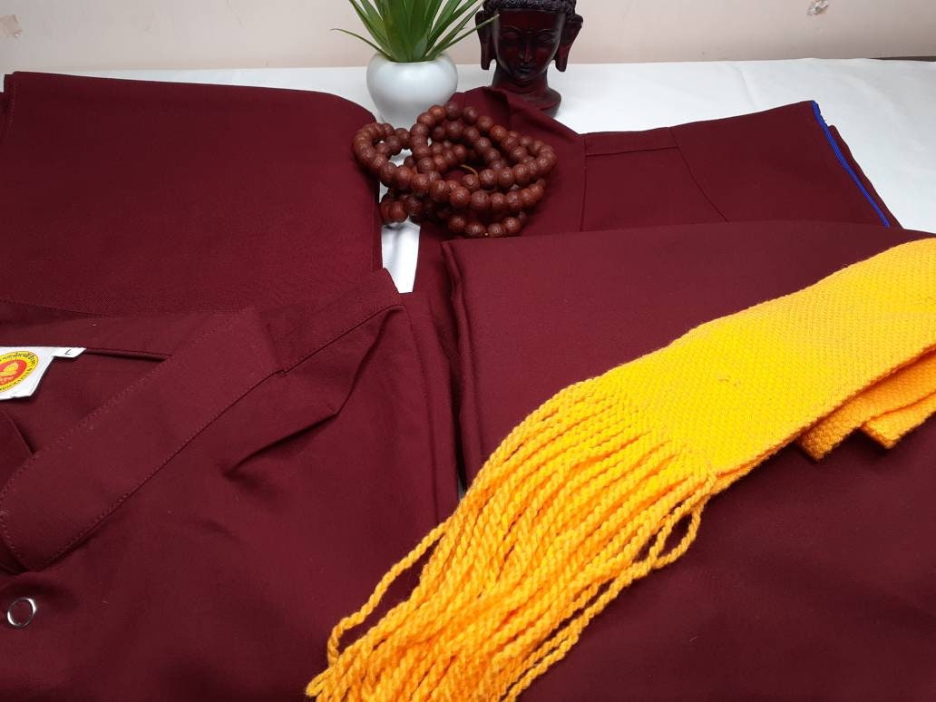 Tibetan Buddhist  Nun Dress, Monk Robe,Monastry style, Meditation Skirt, Monk  Nun Costumes, Temple clothing, Spiritual fabric, Lama cotton,