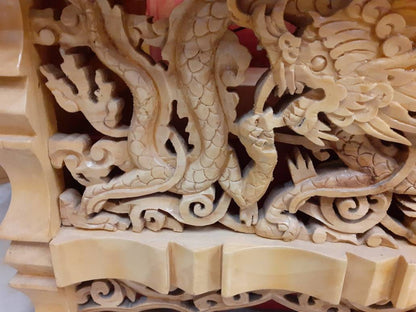 Dragon Handcarved Foldable Wooden Tibetan Buddhist Altar Table,Tibetan Alter Table,Buddhist Meditation Table,Tibetan Furniture