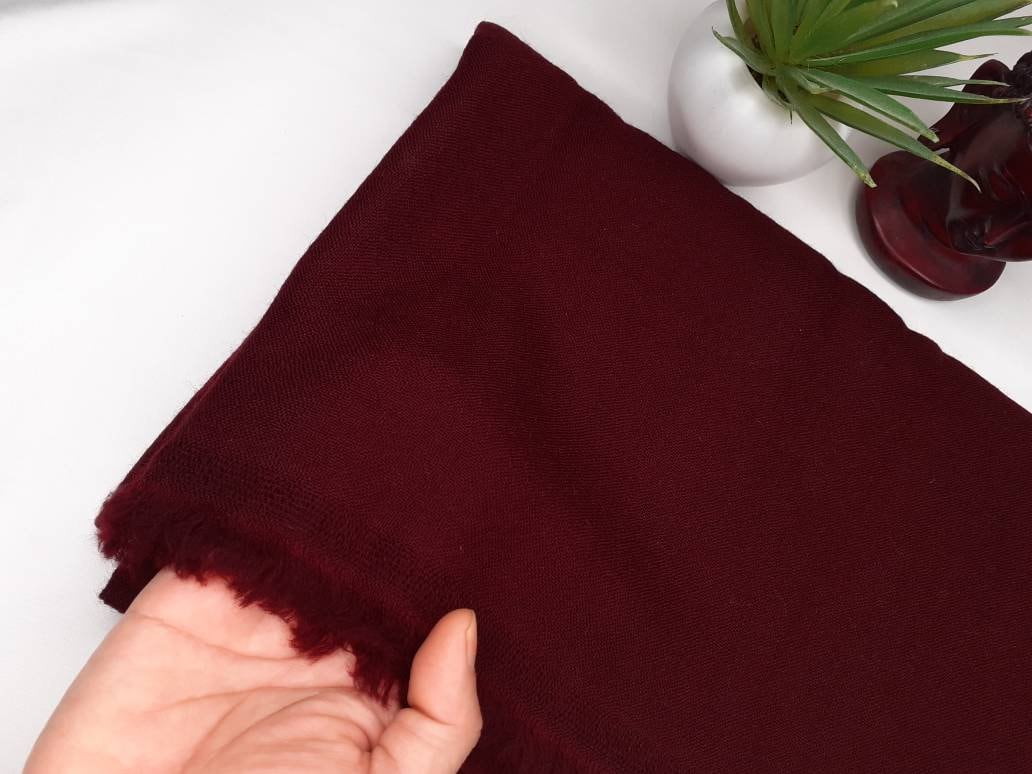 SHAKYAMUNI Handwoven Buddhist Lama Monk Pure Cashmere Wool Meditation Shawl,Buddhist Prayer Blanket,Burgundy Himalayan Cashmere Wool Wrap