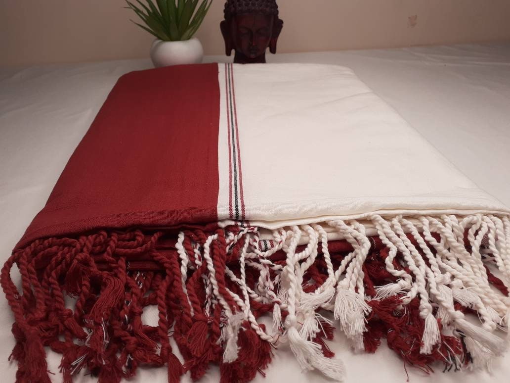 TANTRIK Pure Organic Cotton Tibetan Buddhist Ngakpa Prayer Shawl,Ngakpa Meditation Wrap,Tantric Meditation Zen,Tibetan Buddhist Prayer Wrap