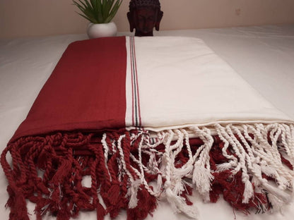 TANTRIK Pure Organic Cotton Tibetan Buddhist Ngakpa Prayer Shawl,Ngakpa Meditation Wrap,Tantric Meditation Zen,Tibetan Buddhist Prayer Wrap