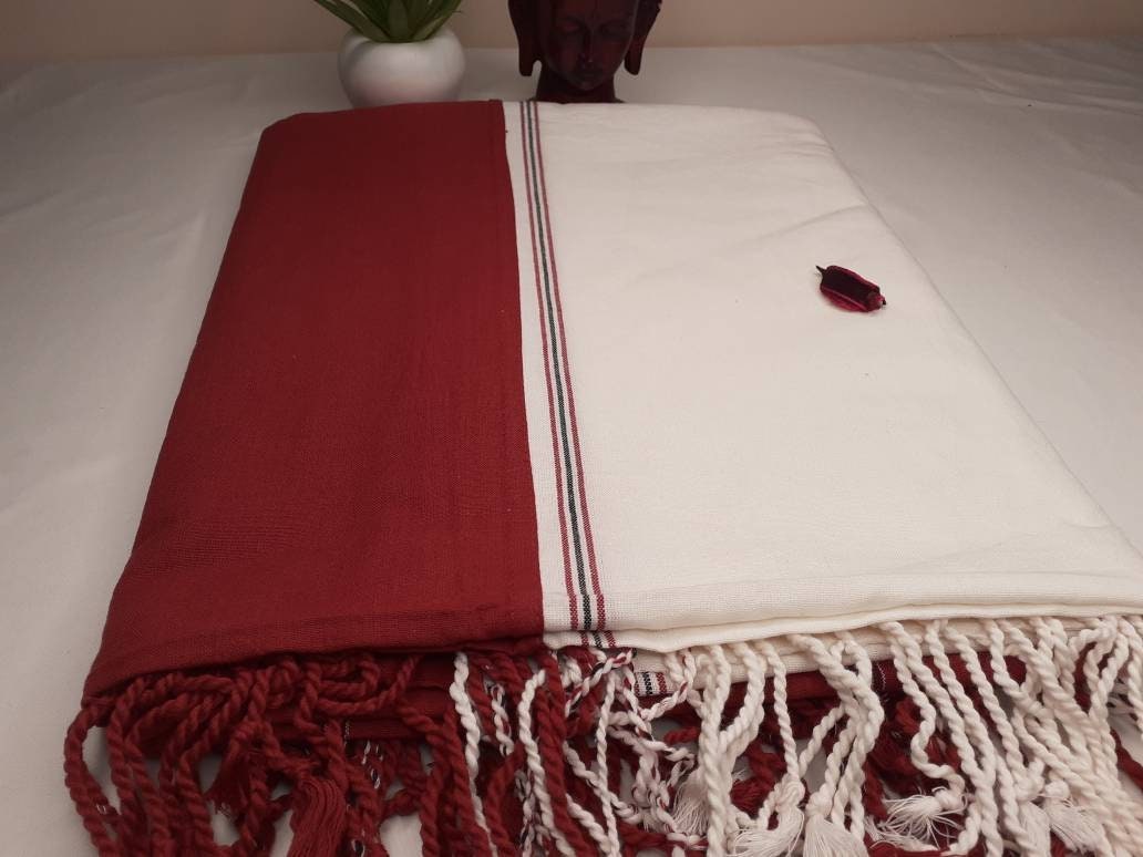 TANTRIK Pure Organic Cotton Tibetan Buddhist Ngakpa Prayer Shawl,Ngakpa Meditation Wrap,Tantric Meditation Zen,Tibetan Buddhist Prayer Wrap