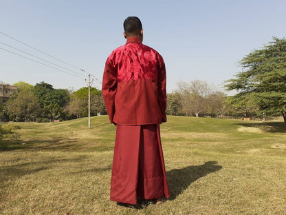 Tibetan Buddhist Monk Robe Set, Buddhist Monk Robe,Monastry style,Buddhist Meditation Dress, Monk Costumes,Temple clothing, Spiritual fabric