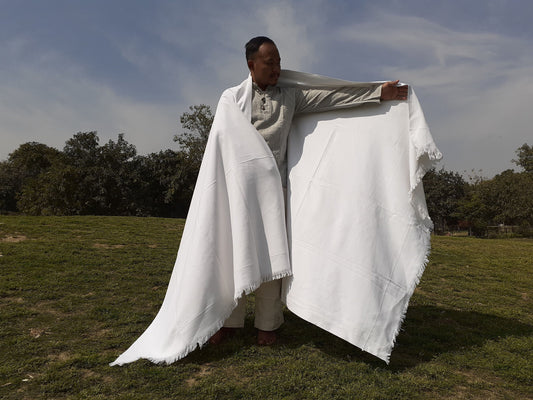 Iyengar Yoga Blanket 100 % Cotton- yoga blanket, Pune blanket, yoga blanket white, yoga blanket thick, yoga blanket for restorative yoga