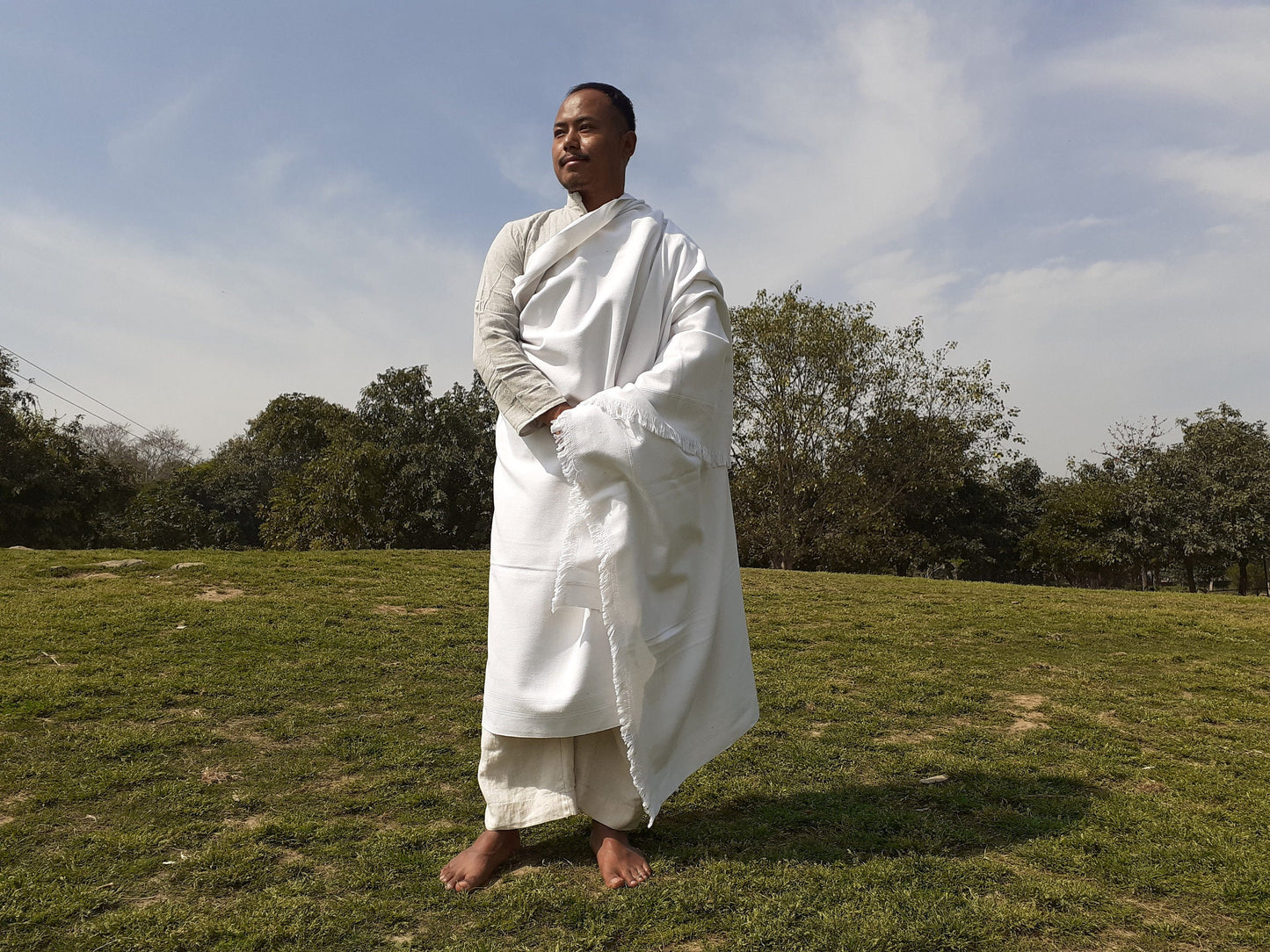 Iyengar Yoga Blanket 100 % Cotton- yoga blanket, Pune blanket, yoga blanket white, yoga blanket thick, yoga blanket for restorative yoga