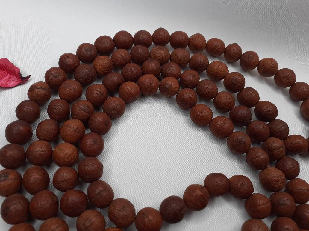 Bodhi Seeds And Skull Bone Beads Mala,Buddhist Prayer  beads,Tibetan Prayer Beads, Meditation tools,Monk bracelet,Skull Bone Beads,