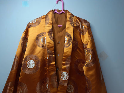 Layman Buddhist Meditation Robe,Tibetan Buddhist  Robe Set, Buddhist Monk Robe,Monastry style,,Temple clothing, Spiritual fabric