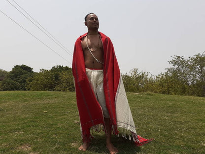 TANTRIK Large Traditional Handwoven Tibetan Buddhist Ngakpa Raw Eri Silk Meditation Shawl,Buddhist Silk Shawl,Ngakpa Tantric Meditation Wrap