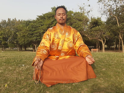 Layman Buddhist Meditation Robe,Tibetan Buddhist  Robe Set, Buddhist Monk Robe,Monastry style,,Temple clothing, Spiritual fabric