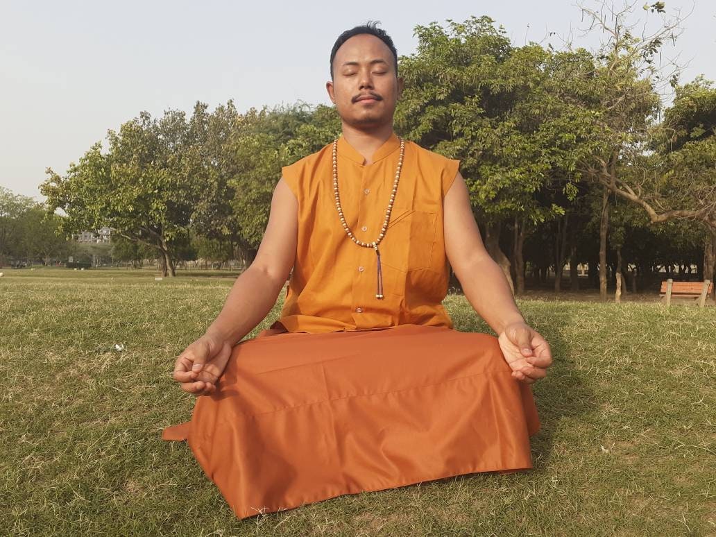 Layman Buddhist Robe Set, Buddhist Robe,Meditation Clothing,Buddhist Meditation Suit, Spiritual Costumes,Temple clothing,Spiritual fabric