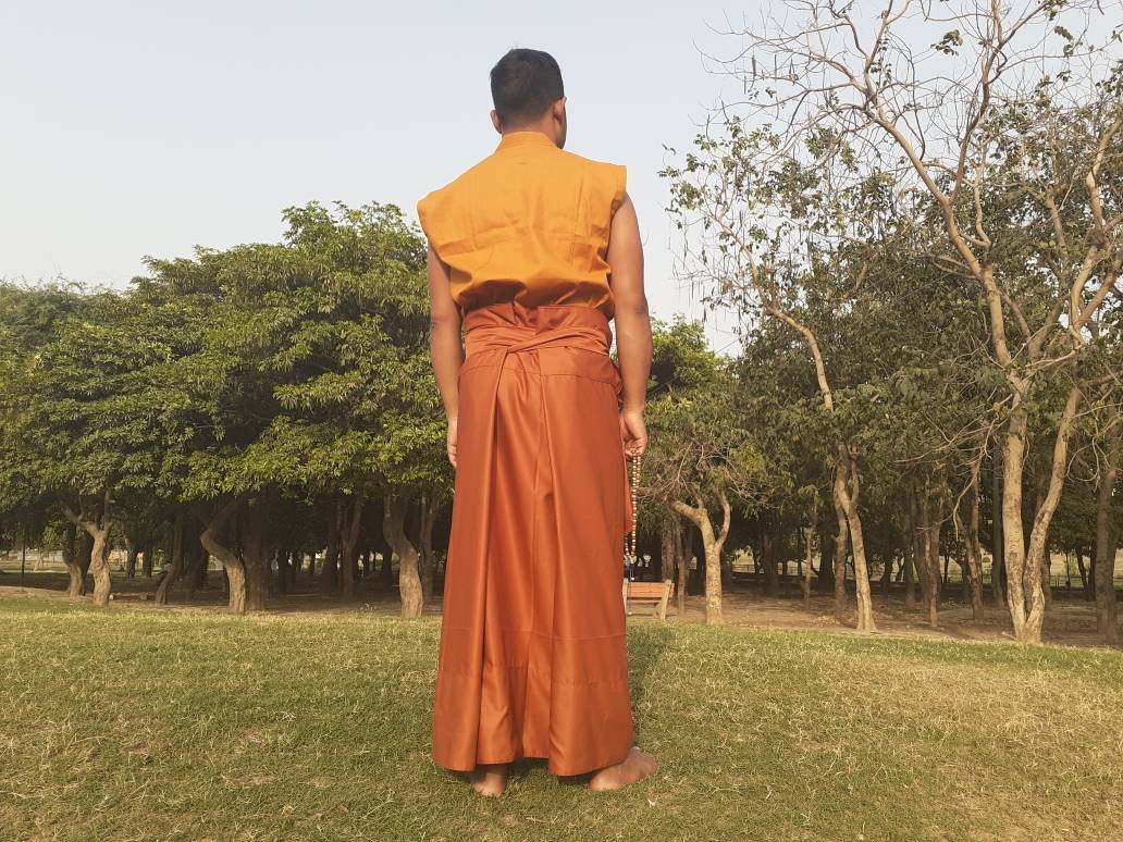 Layman Buddhist Robe Set, Buddhist Robe,Meditation Clothing,Buddhist Meditation Suit, Spiritual Costumes,Temple clothing,Spiritual fabric