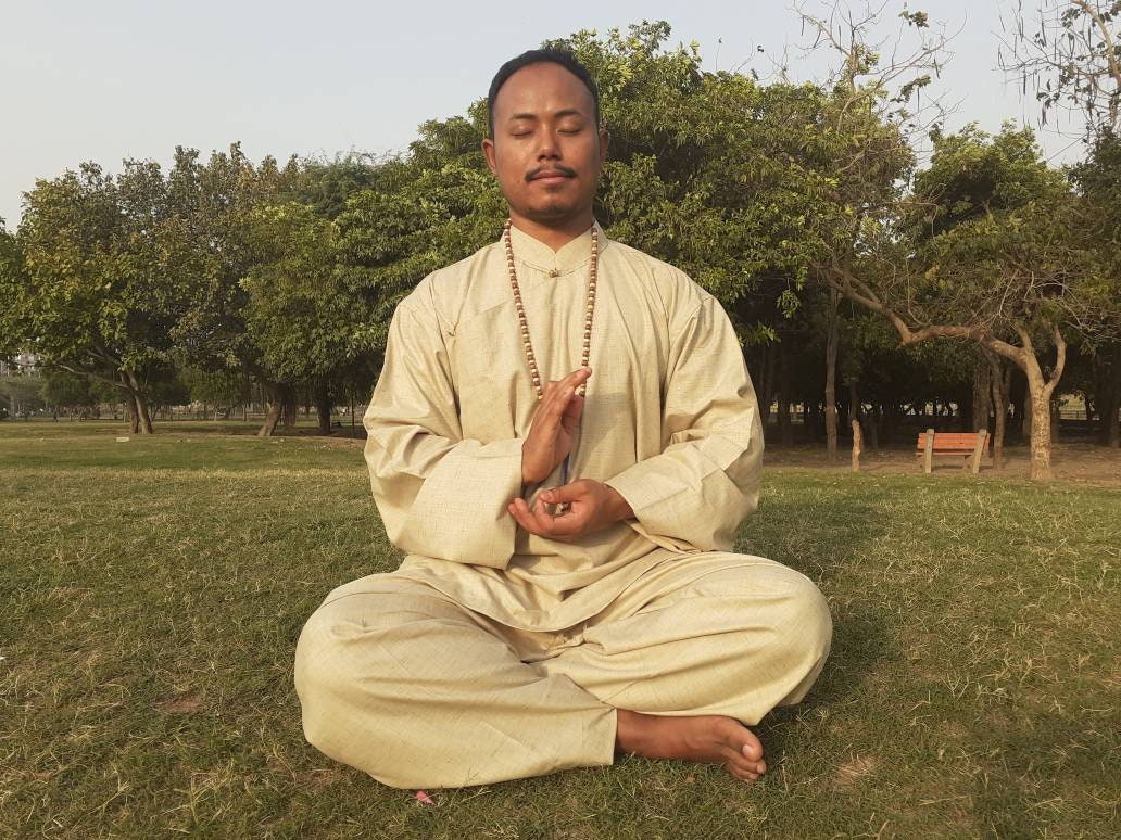 Tibetan Traditional Meditation Suit,Buddhist Meditation Robe,Meditation Pant and Shirt for Men,Tibetan Clothing for Men,Tibetan Prayer Robe