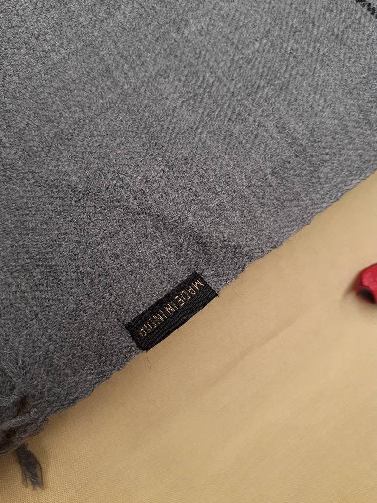 YOGI Extra-Large Handwoven Grey Himalayan Sheep Wool Meditation Shawl,Himalayan Prayer Blanket,Kullu Shawl Handmade Indian Yoga Prayer Wrap