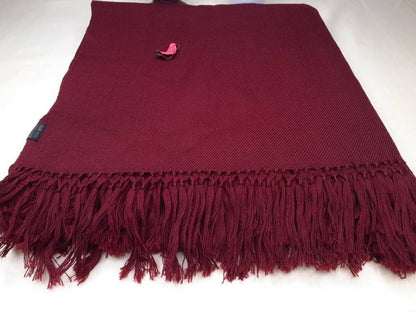 BUDDHA X-Large Handwoven Burgundy Red Buddhist Lama Monk  Sheep Wool Meditation Shawl,Himalayan Prayer Blanket,Tibetan Prayer Wrap,Monk Zen
