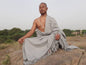 ADITYA X-Large Handwoven Grey Plain Himalayan Sheep Wool Meditation Shawl,Himalayan Prayer Blanket,Wool Prayer Wrap,Ethnic Indian Blanket