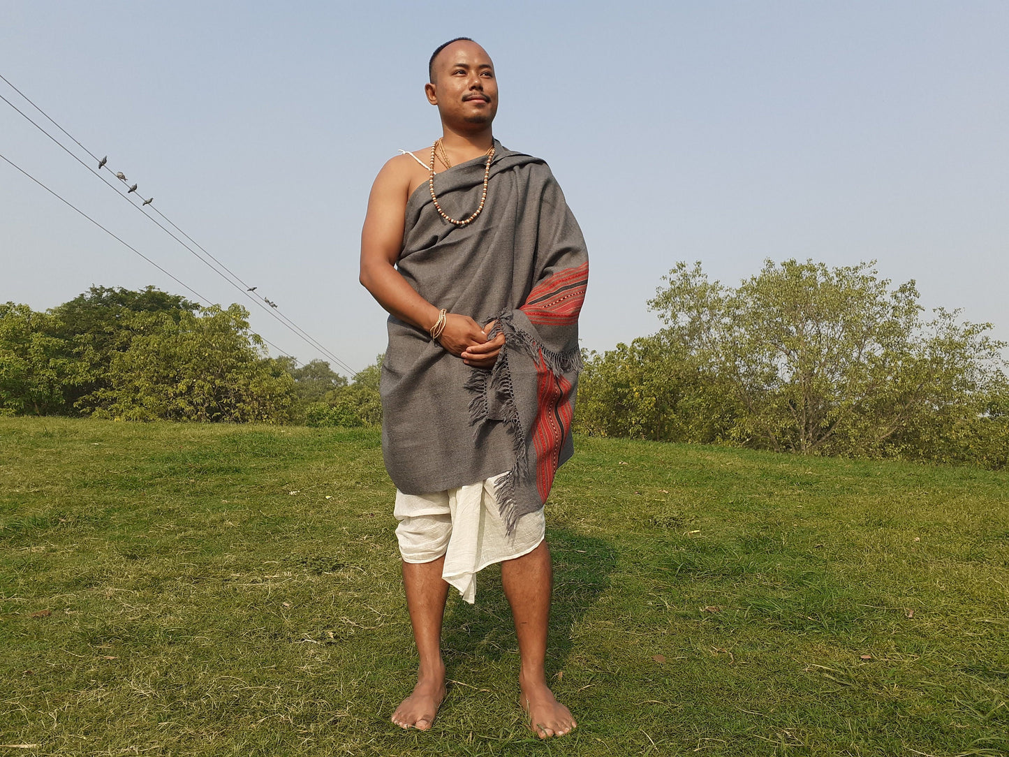 Meditation Shawl,Prayer Scarf,Himalayan Wool,Yoga Blanket,Buddhist Tibetan Winter,Handmade fabric,Indian Ethnic Woolen