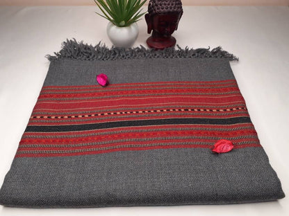 Meditation Shawl,Prayer Scarf,Himalayan Wool,Yoga Blanket,Buddhist Tibetan Winter,Handmade fabric,Indian Ethnic Woolen