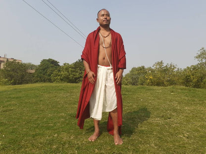 MONK X-Large Tibetan Buddhist Lama Burgundy Red Pure Himalayan Sheep Wool Meditation Shawl,Himalayan Prayer Blanket,Buddhist Monk Wrap/Zen