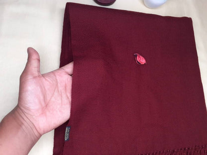 BUDDHA X-Large Handwoven Burgundy Red Buddhist Lama Monk  Sheep Wool Meditation Shawl,Himalayan Prayer Blanket,Tibetan Prayer Wrap,Monk Zen
