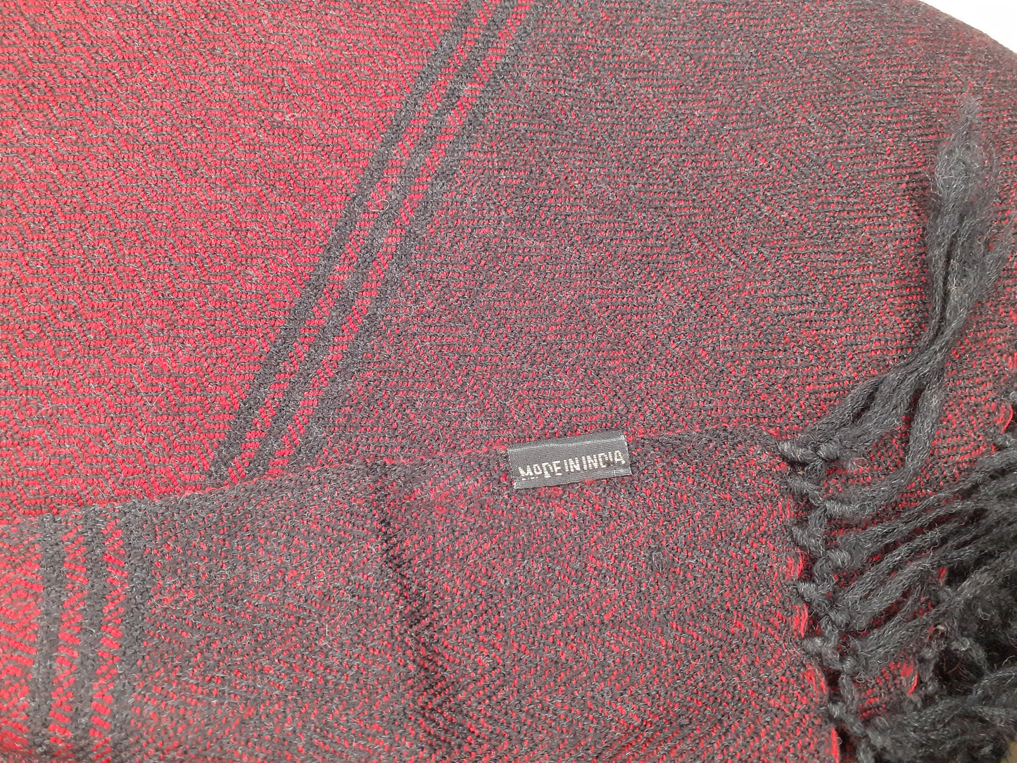 BODHISATTVA X-Large Handwoven DarkRed Himalayan Sheep Wool Buddhist Meditation Shawl,Indian Himalayan PrayerYoga Blanket,Tibetan Prayer Wrap