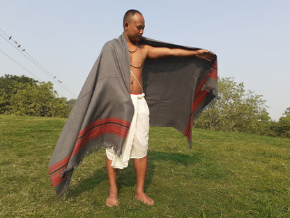 Meditation Shawl,Prayer Scarf,Himalayan Wool,Yoga Blanket,Buddhist Tibetan Winter,Handmade fabric,Indian Ethnic Woolen