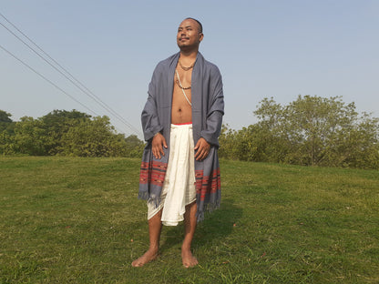 Handwoven Blue Pure Himalayan Sheep Wool Meditation Shawl,Ethnic Indian Wool Scarf,Himalayan Wool Wrap,Handmade Indian Shawl,Kullu Shawl