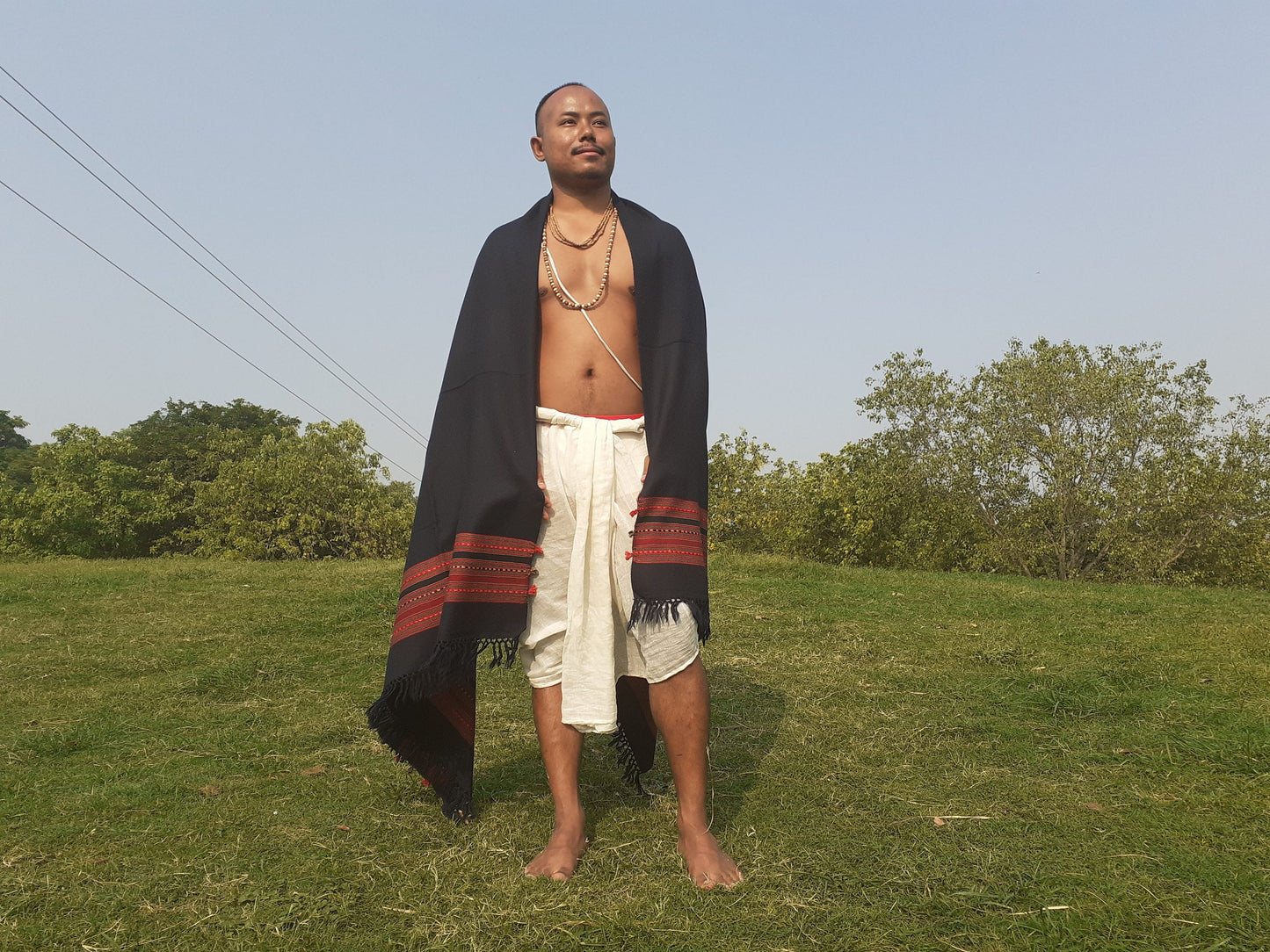 Handwoven Black Pure Himalayan Sheep Wool Meditation Shawl,Ethnic Indian Wool Scarf,Himalayan Wool Wrap,Handmade Indian Shawl,Kullu Shawl