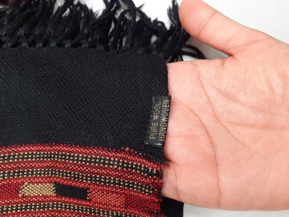 Handwoven Brown Pure Himalayan Sheep Wool Meditation Shawl,Ethnic Indian Wool Scarf,Himalayan Wool Wrap,Handmade Indian Shawl,Kullu Shawl