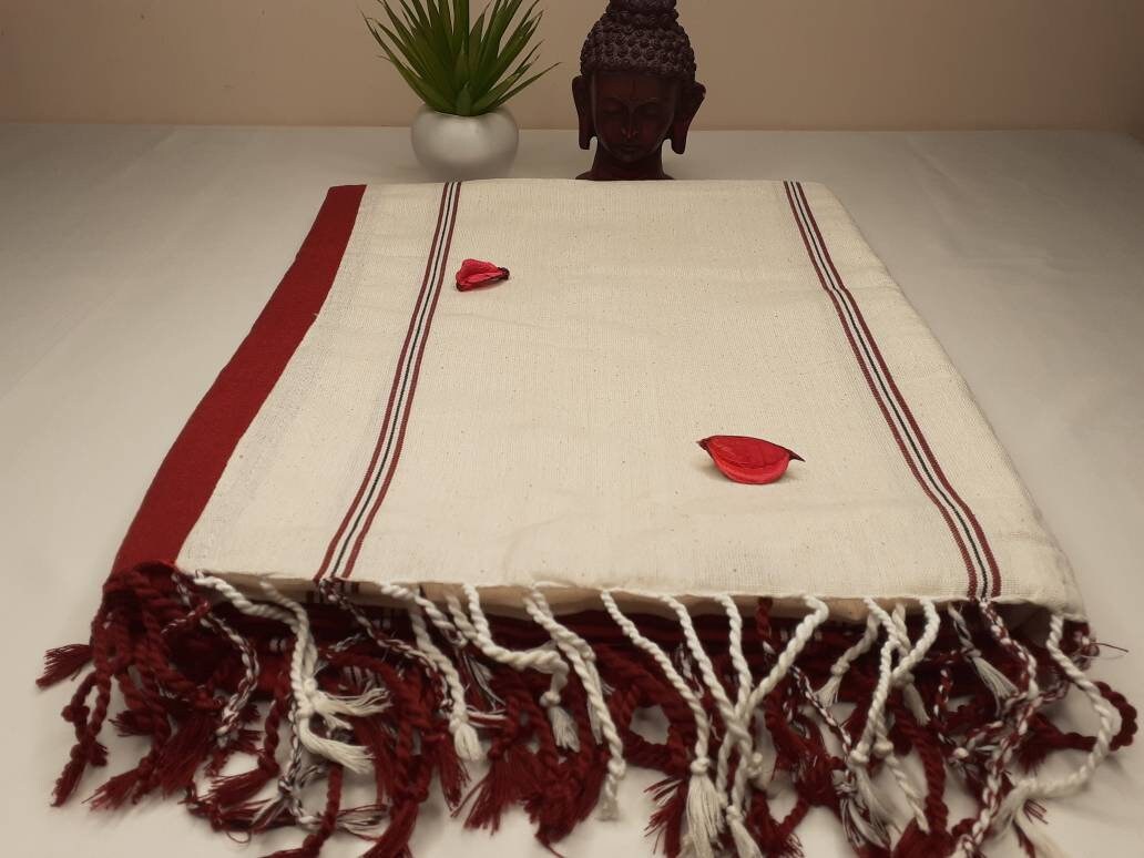 TANTRIK Pure Organic Cotton Tibetan Buddhist Ngakpa Prayer Shawl,Ngakpa Meditation Wrap,Tantric Meditation Zen,Tibetan Buddhist Prayer Wrap