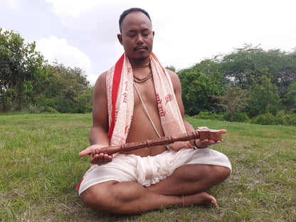 Yoga Danda, Meditation Staff, Meditation Support Staff, Meditation Stick, T shape wooden Meditation Prop, Wood Arm Rest for Meditation, Japa