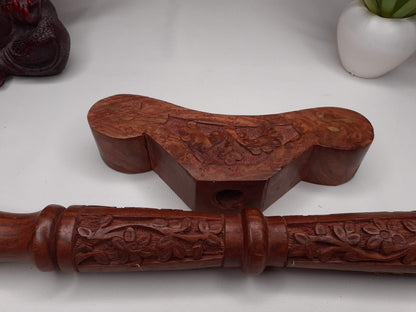 Yoga Danda, Meditation Staff, Meditation Support Staff, Meditation Stick, T shape wooden Meditation Prop, Wood Arm Rest for Meditation, Japa