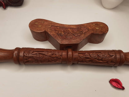 Yoga Danda, Meditation Staff, Meditation Support Staff, Meditation Stick, T shape wooden Meditation Prop, Wood Arm Rest for Meditation, Japa