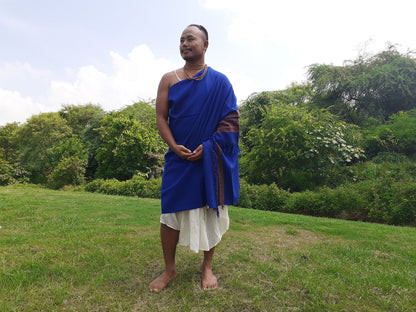 Blue Handwoven Himalayan Sheep Wool Meditation Shawl,Ethnic Indian Embroidered Stole,Kullu Shawl,Himalayan Woolen Wrap,Handmade Prayer Scarf