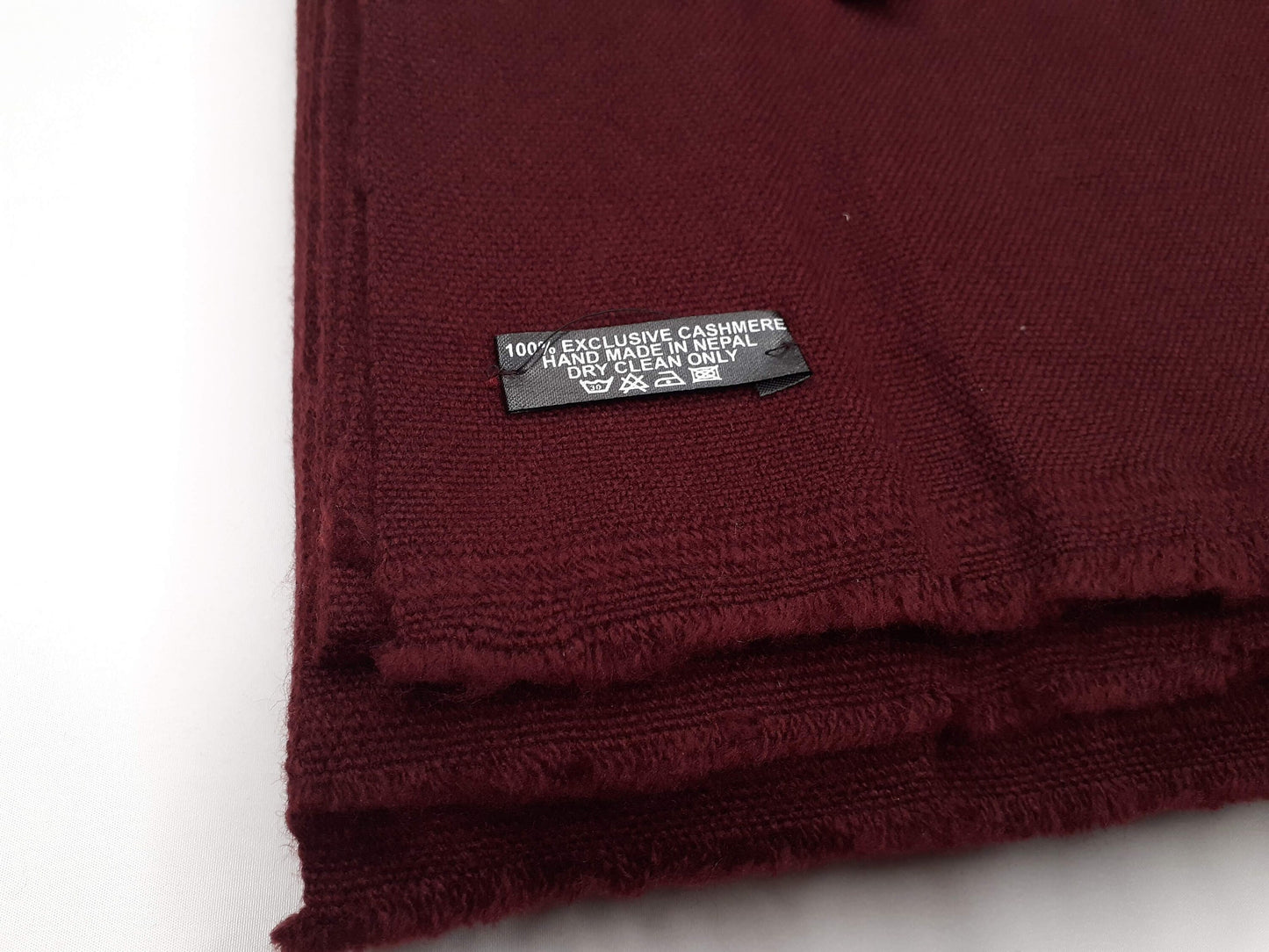 Handwoven Mediumweight Buddhist Lama Monk Pure Cashmere Wool Meditation Shawl,Buddhist Prayer Blanket,Burgundy Himalayan Cashmere Wool Wrap